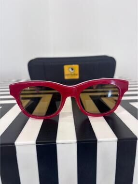 Eyebobs Sunglasses Red Pink Frame Bumfuzzle 3413-01 50-18-? w/ Case